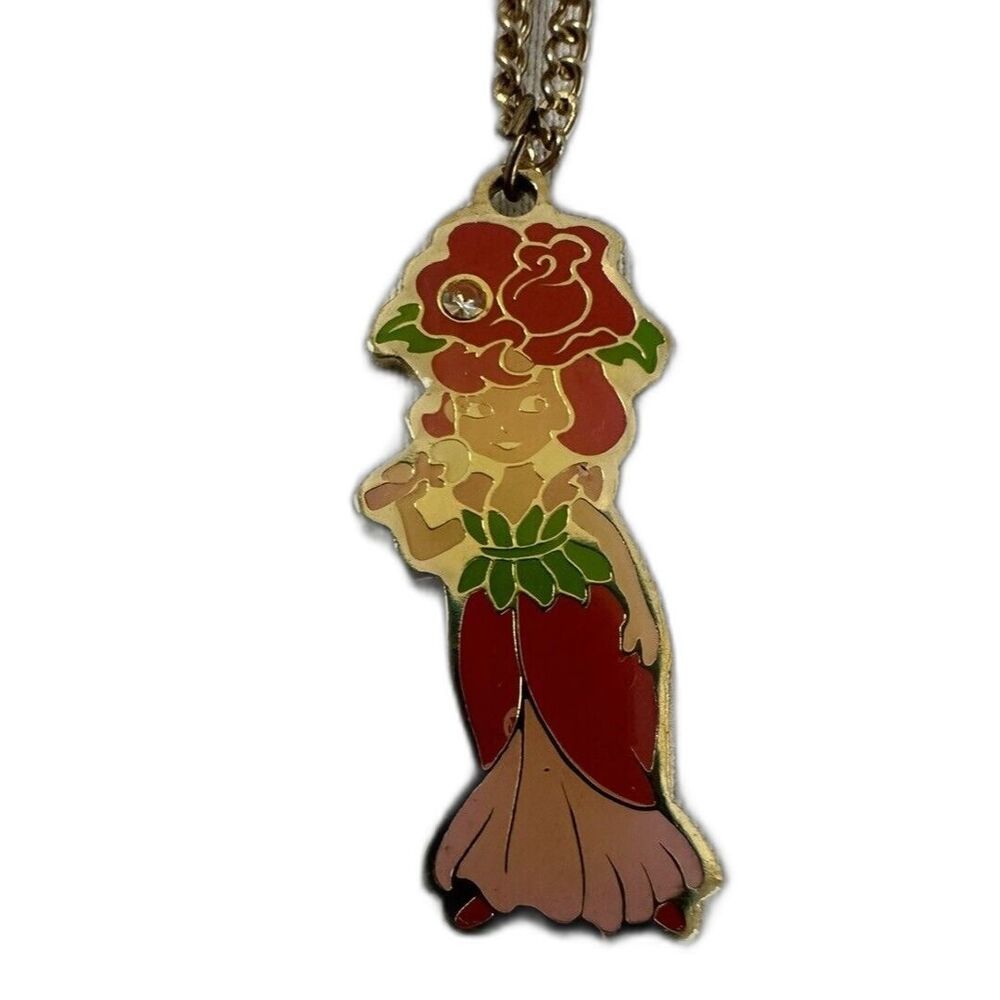 VINTAGE 1984 Kenner ROSE PETAL Place Necklace TV Cartoon Movie Character RETRO